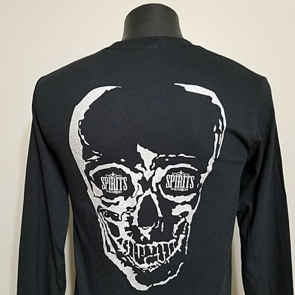 New Spirits on Bourbon New Orleans T Shirt Skull Voodoo Gildan Long Sleeve Tee S - Picture 5 of 11